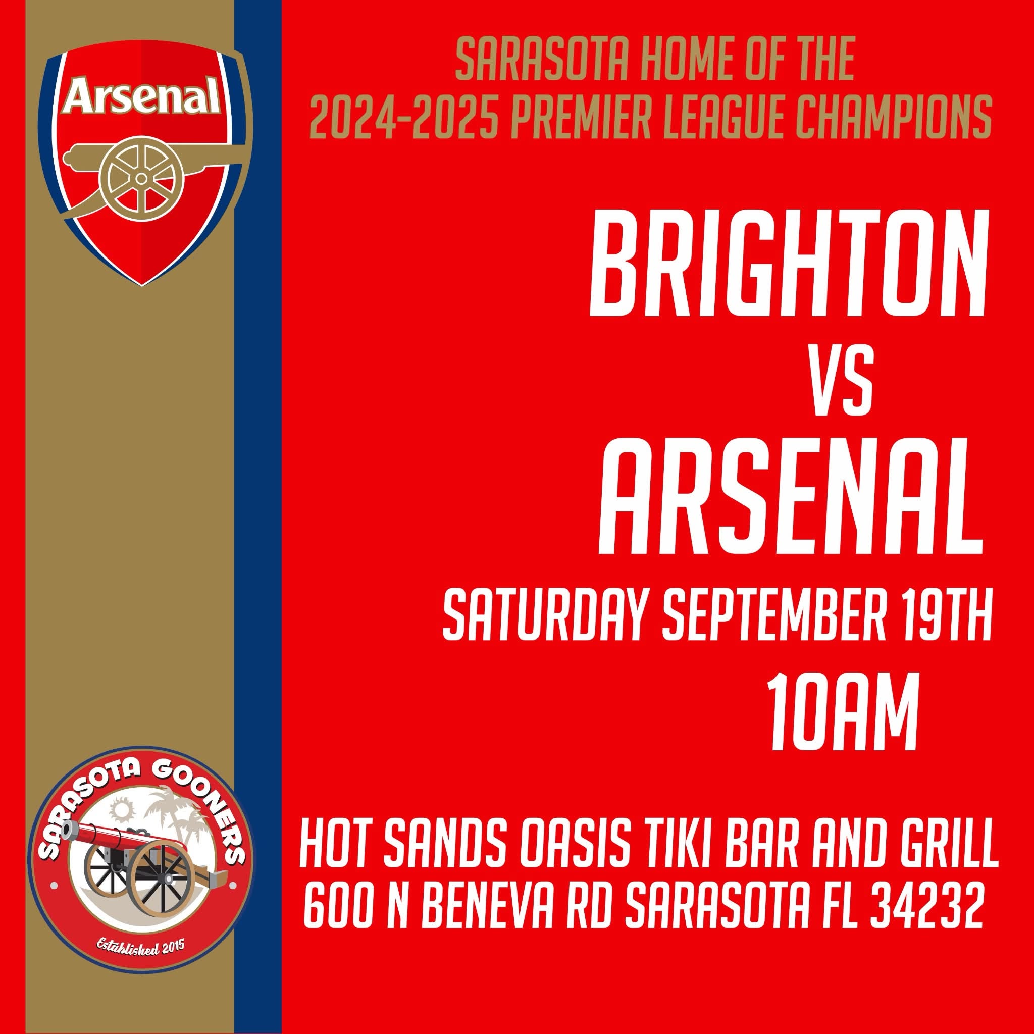 SRQ Gooners Matchday